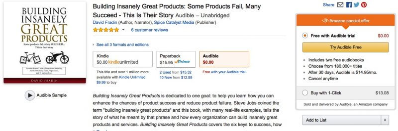 Audio Book “Building Insanely Great Products